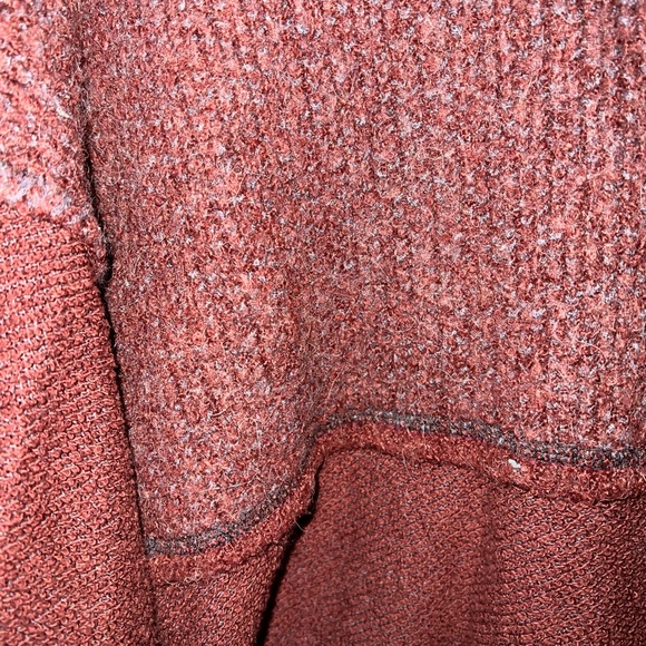 Free People Boho Oversized Pullover in Textured Red Knit - Picture 6 of 6